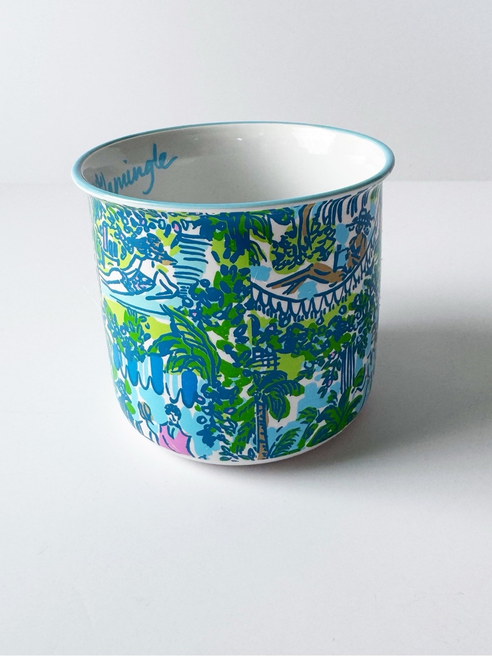 Lilly Pulitzer Printed Mug Sprout Green Lilly On Holiday Let’s Flamingle | NWT - Picture 7 of 9
